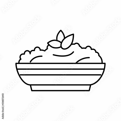 puree carrot line icon vector illustration