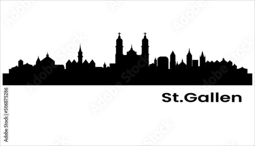 City Skyline of St Gallen, Switzerland