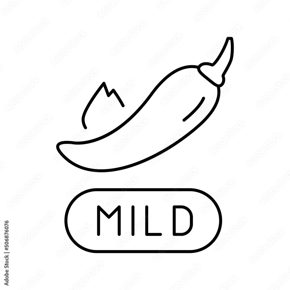 spicy level mild line icon vector illustration spicy level mild line icon vector illustration