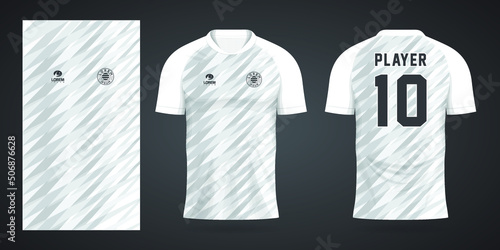 white football jersey sport design template