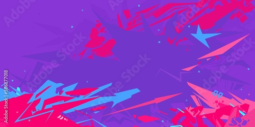 Abstract Urban Street Art Graffiti Style Vector Illustration Background Template