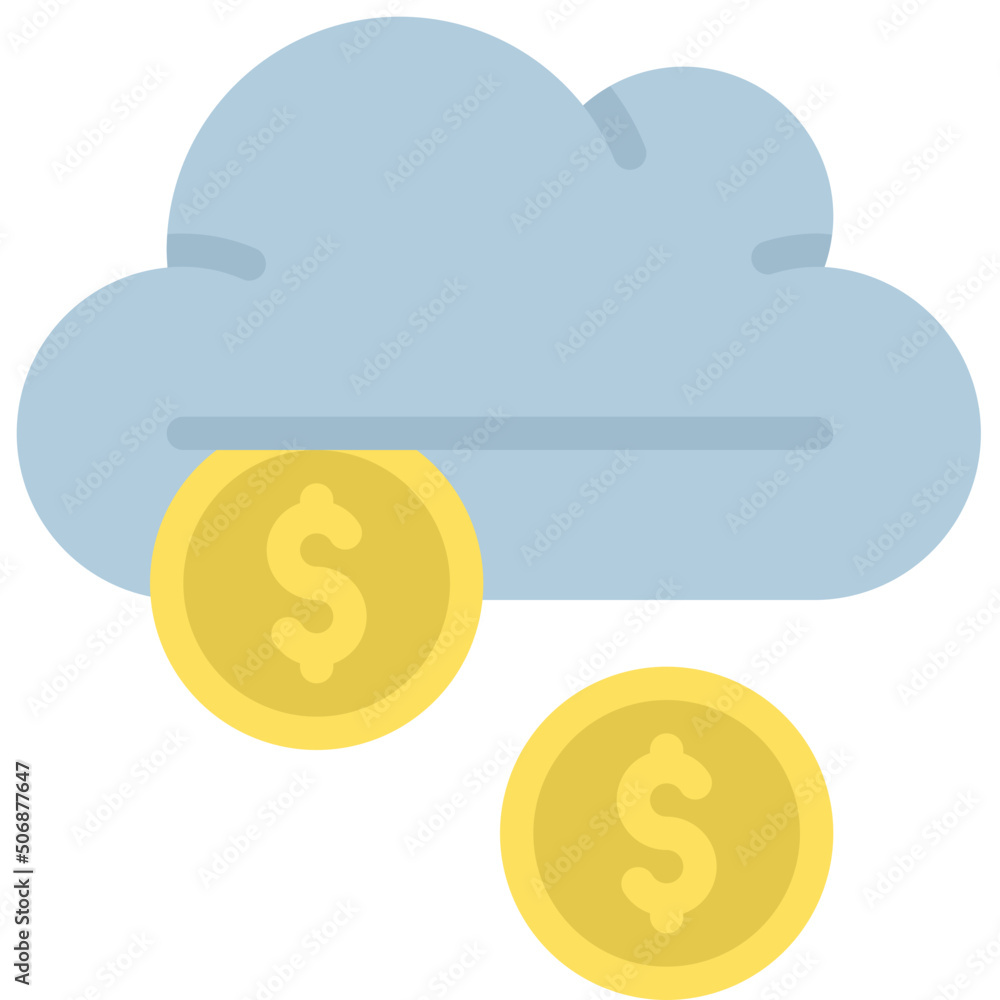 Raining Money Icon Raining Money Icon