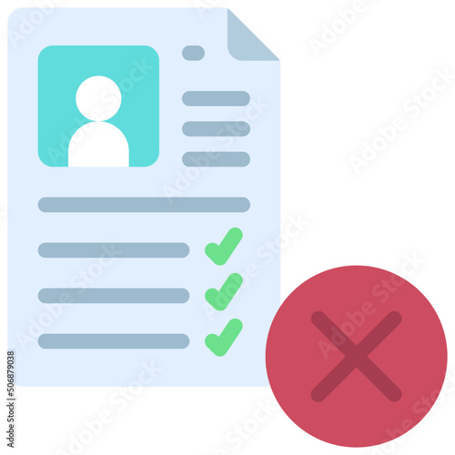 Rejected Resume Icon