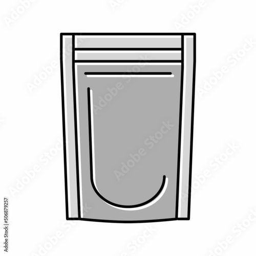 pouch plastic color icon vector illustration