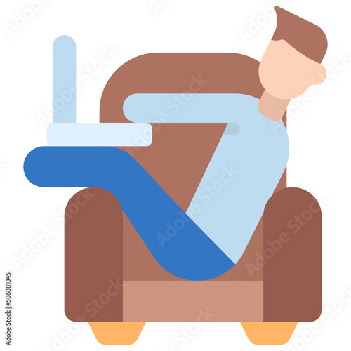 Relaxed Working Icon