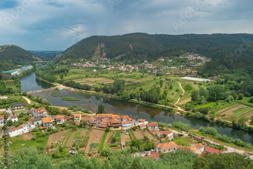 Penacova view from the viewpoint Mirante Emidio da Silva. Portugal.