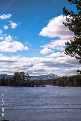clouds over the lake