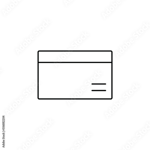 Credit Card, Payment Thin Line Icon Vector Illustration Logo Template. Suitable For Many Purposes.