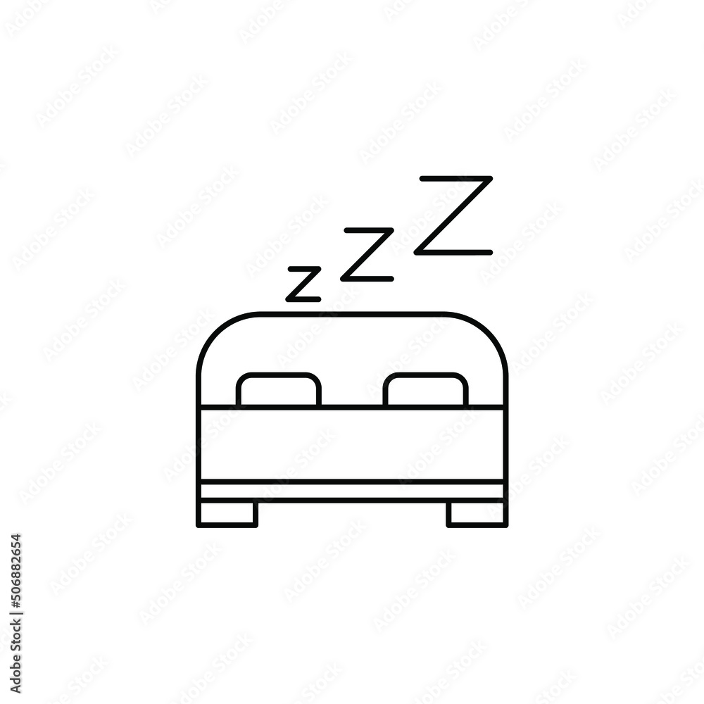 Sleep, Nap, Night Thin Line Icon Vector Illustration Logo Template. Suitable For Many Purposes. Sleep, Nap, Night Thin Line Icon Vector Illustration Logo Template. Suitable For Many Purposes.