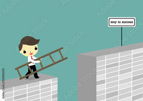 Leadership concept, find the way to success illustration