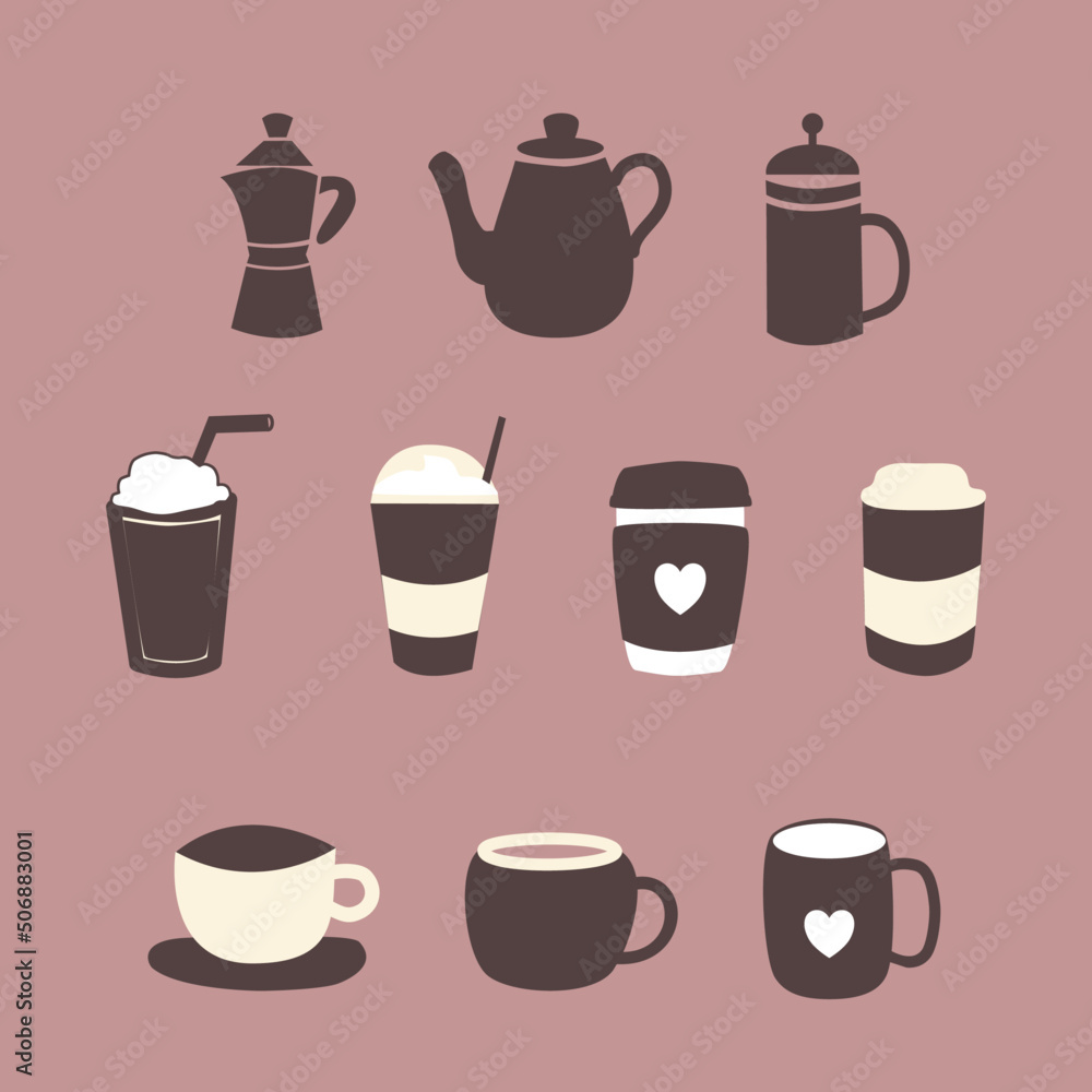 Coffee hand drawn element vector and illustration Coffee hand drawn element vector and illustration