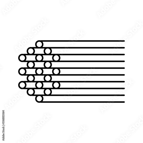 spaghetti pasta line icon vector illustration