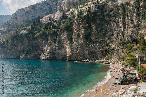 French Cote d'Azur Mediterranean beach 