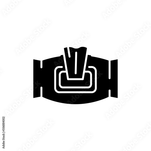 Disposable wipes color line icon. Pictogram for web page