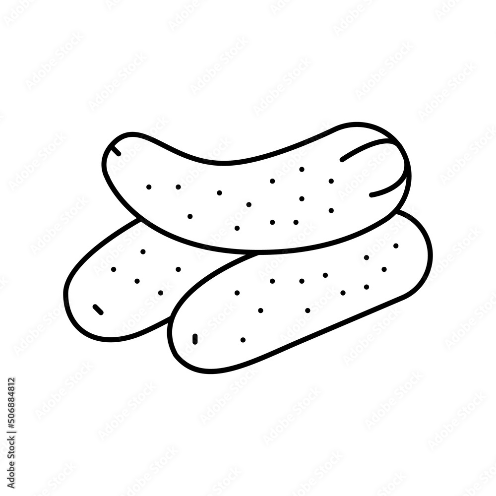 pickle cucumber line icon vector illustration pickle cucumber line icon vector illustration