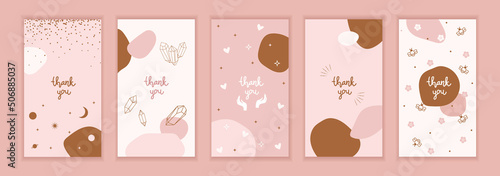 Minimalistic art. Set of abstract templates for banners, posters, stories, flyers, covers. Vector illustration. Abstract shapes, lines and spots. Simple flat background. Summer golden design