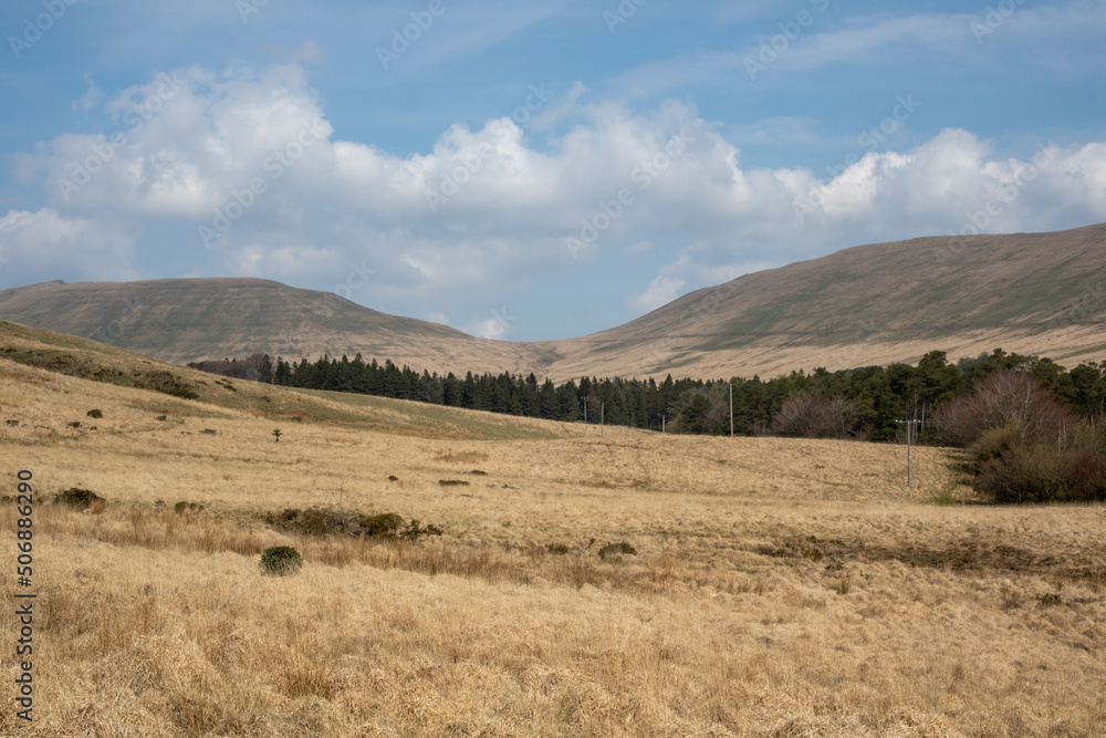 A landscape image taken on a sunny day in the Welsh valley countryside.