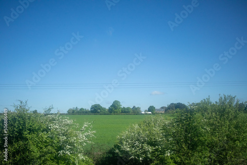 A landscape image taken on a sunny day in the Welsh valley countryside. © mike