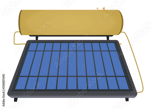 Solar panel heater. vector illustration