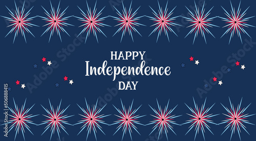 Happy Independence Day banner, USA patriotic day