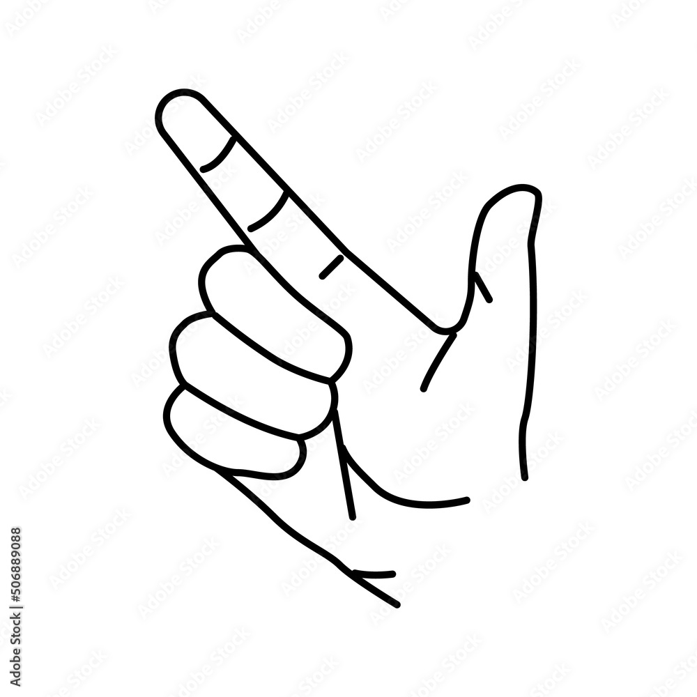 press click line icon vector illustration press click line icon vector illustration