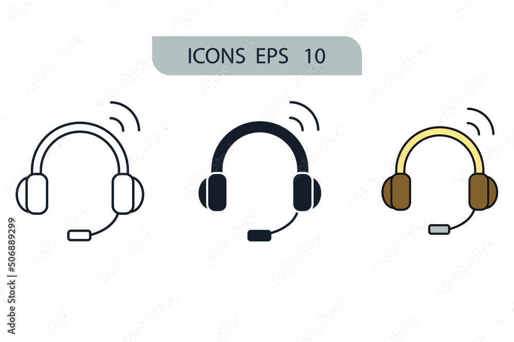 audio books icons symbol vector elements for infographic web audio books icons symbol vector elements for infographic web