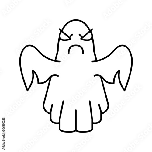 ghost in amusement park line icon vector illustration