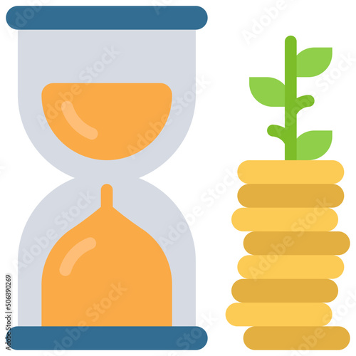 Timed Money Growth Icon