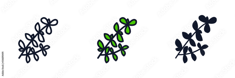 thyme icon symbol template for graphic and web design collection logo vector illustration
