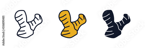 ginger icon symbol template for graphic and web design collection logo vector illustration