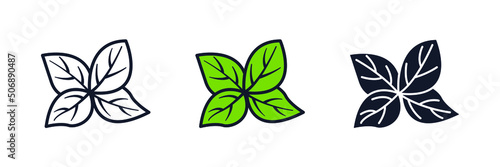 basil icon symbol template for graphic and web design collection logo vector illustration