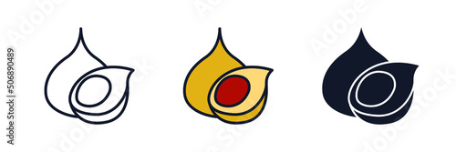 nutmeg icon symbol template for graphic and web design collection logo vector illustration