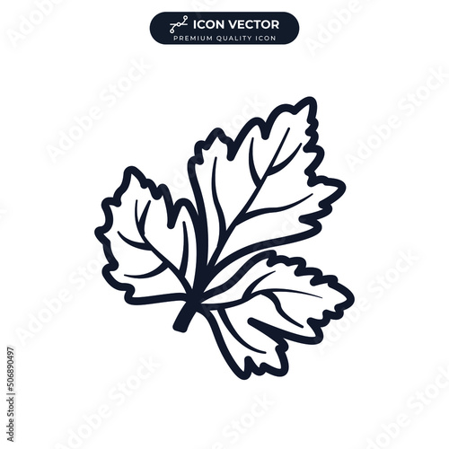 parsley icon symbol template for graphic and web design collection logo vector illustration