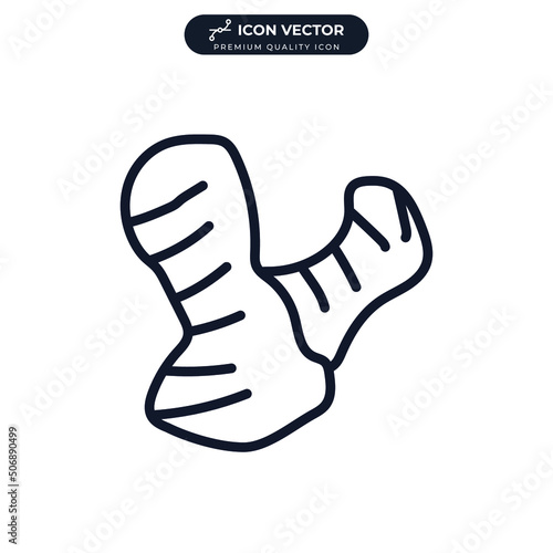ginger icon symbol template for graphic and web design collection logo vector illustration