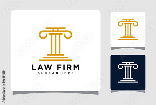 Law Firm Pillar Logo Template Design Inspiration