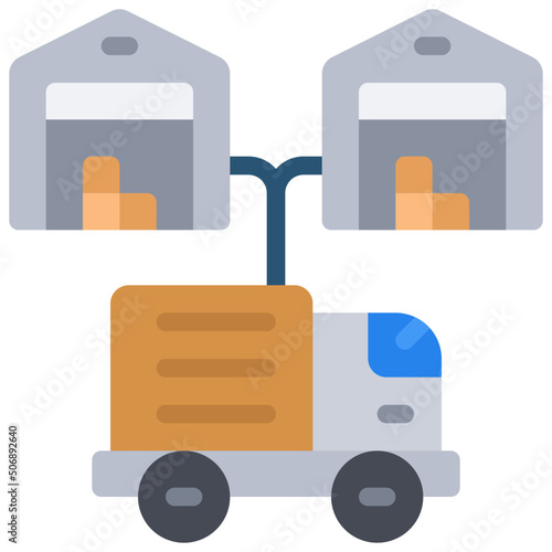 Warehouse Distribution Icon