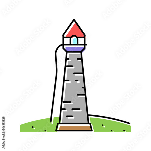tower fairy tale construction color icon vector illustration
