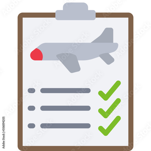 Aeroplane Checklist Icon