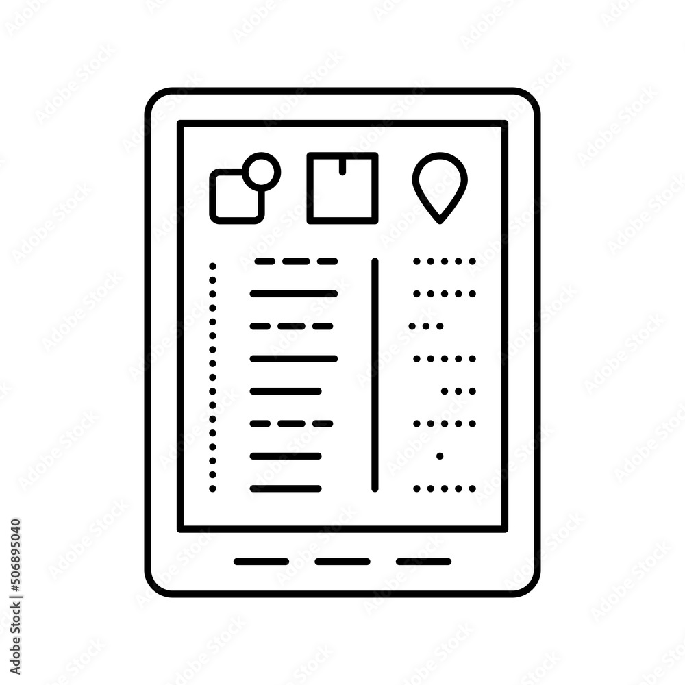 item list report line icon vector illustration item list report line icon vector illustration