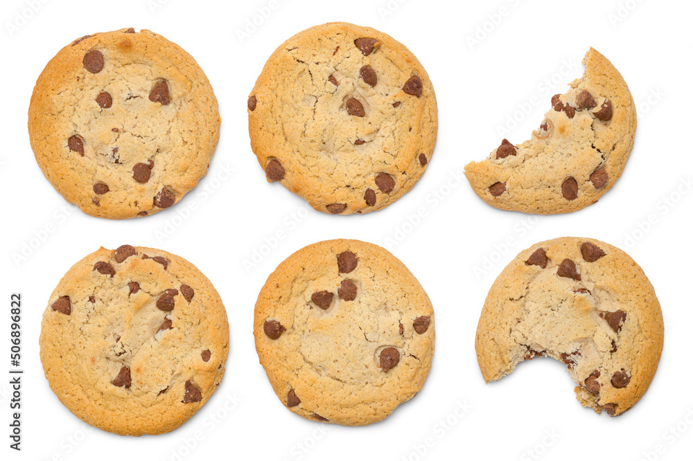 Chocolate Chip Cookies Top View Chocolate Chip Cookies Top View