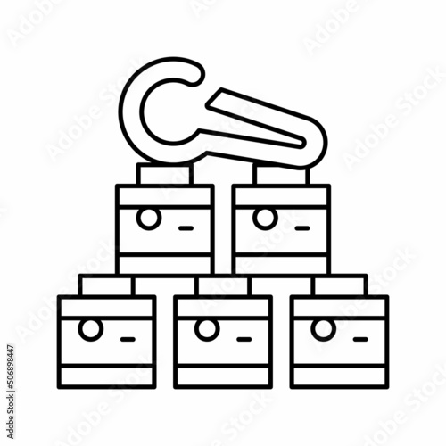 fuel cooking line icon vector illustration