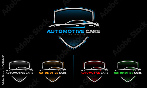 Car logo, auto detailing logo, automotive logo. Sports vehicle vector illustration, sports vehicle icon	
