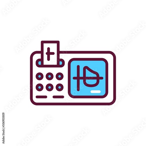 Spirometr machine line icon. Isolated vector element.