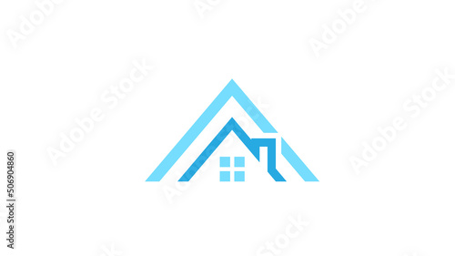 creative house triangle roof logo vector symbol icon design illustration