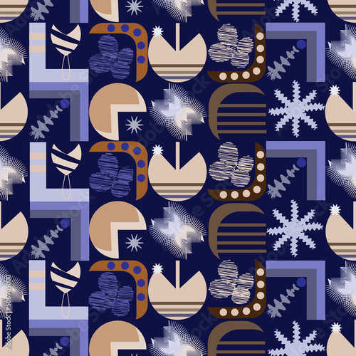 geometry abstraction doodles zigzags lines flowers