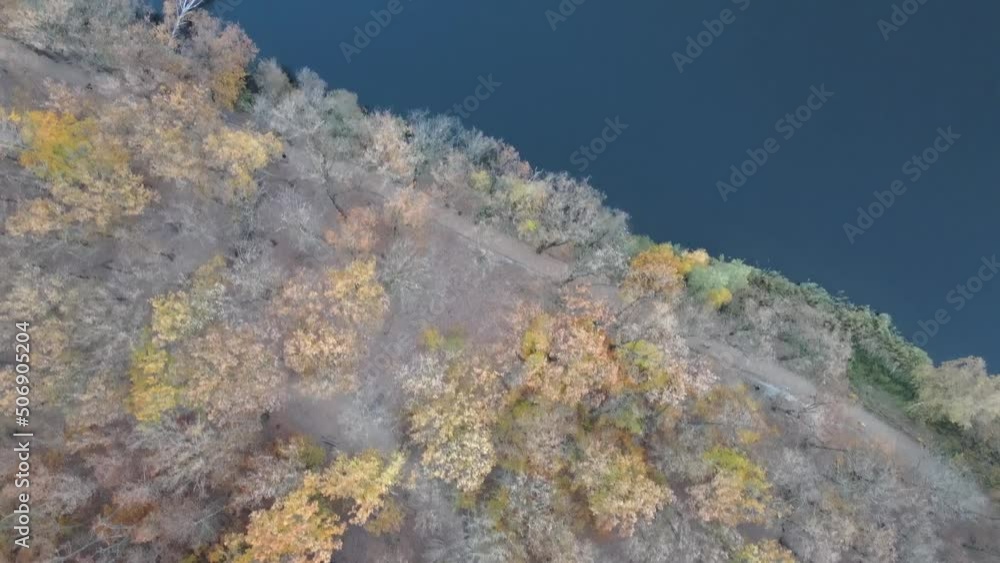 Aerial view of colorful fall trees in Grunewald forest Berlin Germany Aerial view of colorful fall trees in Grunewald forest Berlin Germany