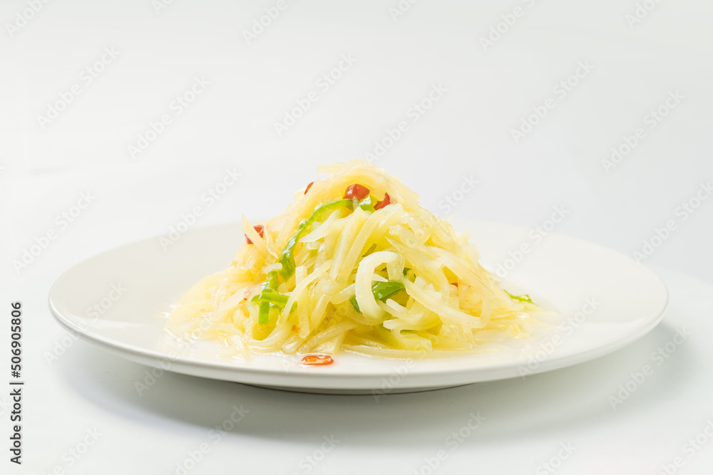 Homemade Refreshing Small Cold Vegetables and Shredded Potatoes Homemade Refreshing Small Cold Vegetables and Shredded Potatoes