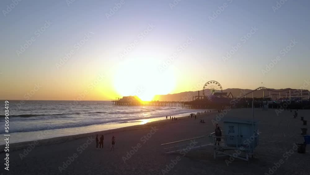 Lifeguard tower at summer day sunset
Gorgeous aerial view flight rising up drone footage
at LA Santa Monica Pier California USA 2018. Cinematic view from above Tourist Guide by Philipp Marnitz Lifeguard tower at summer day sunset
Gorgeous aerial view flight rising up drone footage
at LA Santa Monica Pier California USA 2018. Cinematic view from above Tourist Guide by Philipp Marnitz