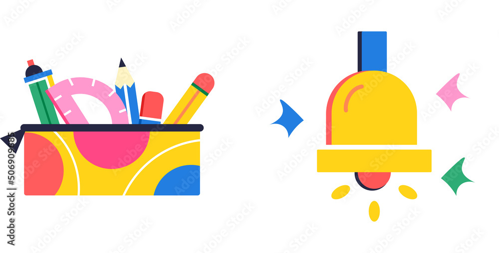 Isolated colored bell icon School supply flat design Vector illustration Isolated colored bell icon School supply flat design Vector illustration