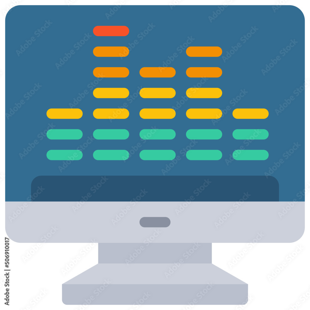 Computer Sound Levels Icon Computer Sound Levels Icon